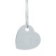 Silver Flat Heart Fingerprint Pendant
